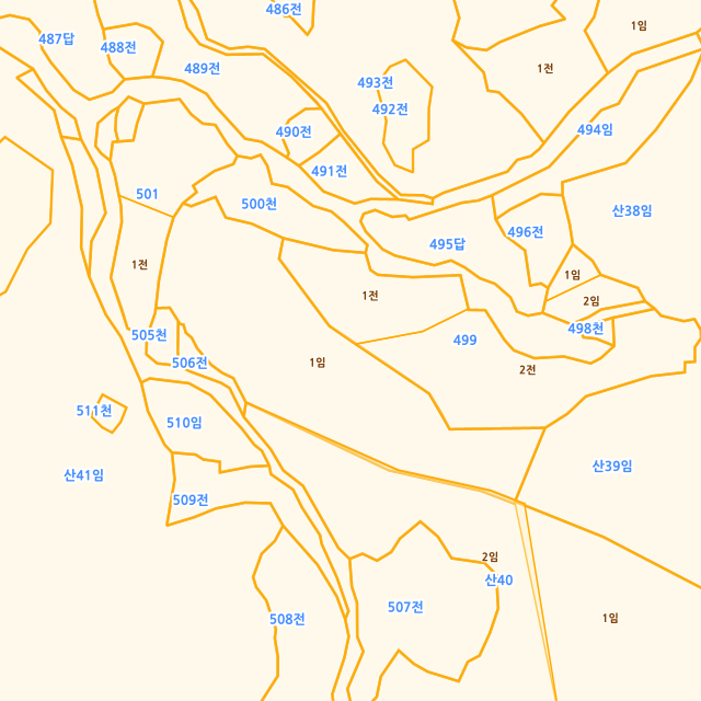 충청북도 제천시 한수면 덕곡리 산39-1 지적도