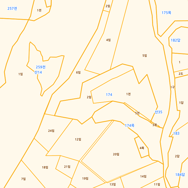 충청북도 옥천군 옥천읍 수북리 174-2 지적도