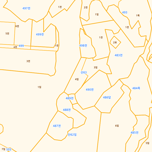 충청북도 옥천군 동이면 세산리 산63-4 지적도