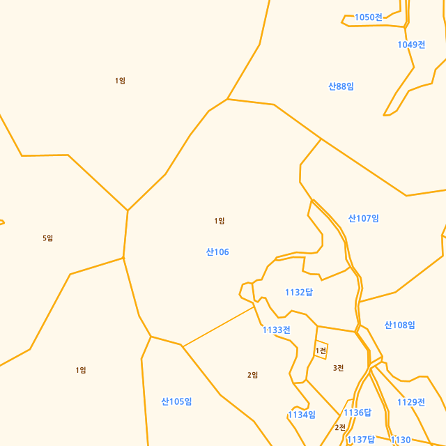 충청북도 음성군 음성읍 초천리 산106-1 지적도