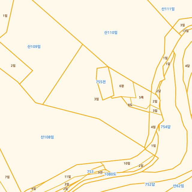 충청남도 공주시 계룡면 기산리 산109-3 지적도