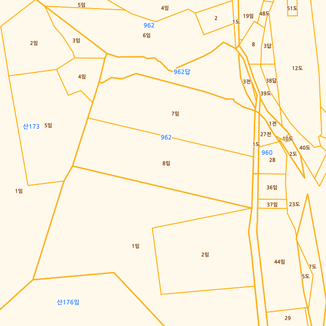 충청남도 보령시 천북면 하만리 962-8 지적도