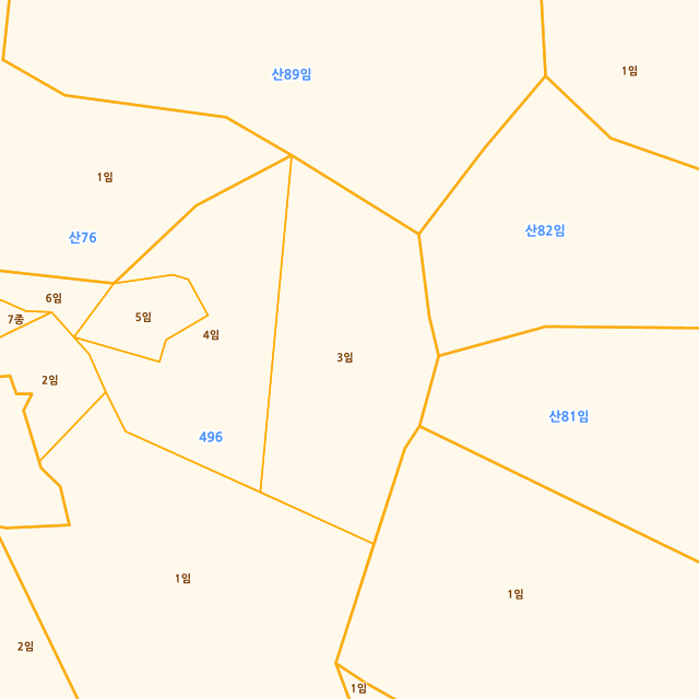 충청남도 아산시 음봉면 월랑리 496-3 지적도