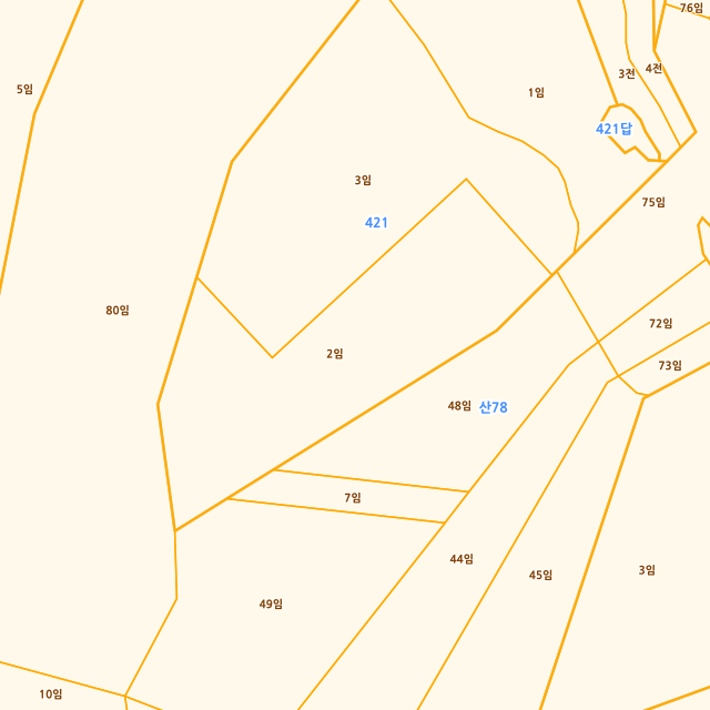 충청남도 아산시 음봉면 동암리 421-2 지적도