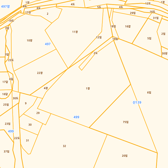 충청남도 아산시 영인면 신봉리 499-1 지적도