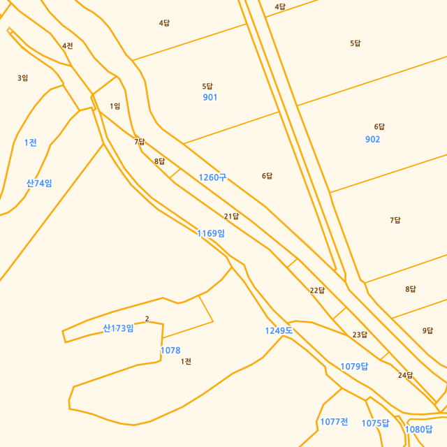 충청남도 서산시 팔봉면 양길리 1169 지적도