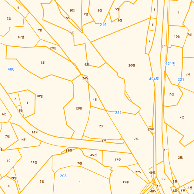 충청남도 금산군 금산읍 하옥리 산23-4 지적도