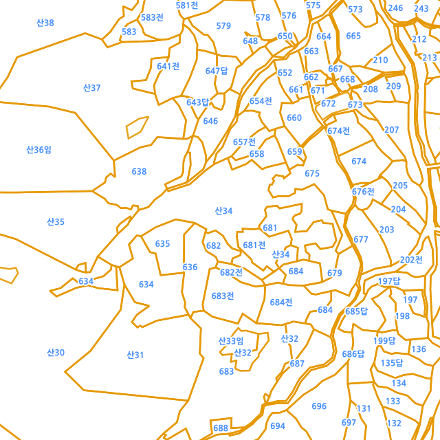 충청남도 금산군 추부면 서대리 산34-4 지적도