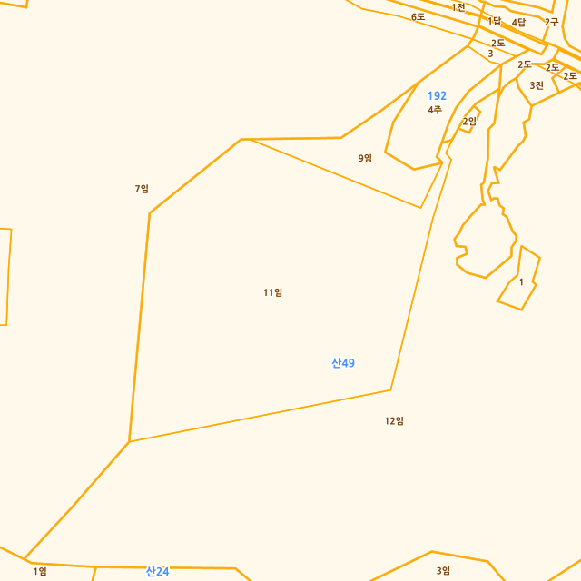 충청남도 부여군 부여읍 능산리 산49-11 지적도