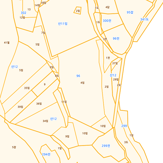 충청남도 서천군 서면 마량리 96-4 지적도