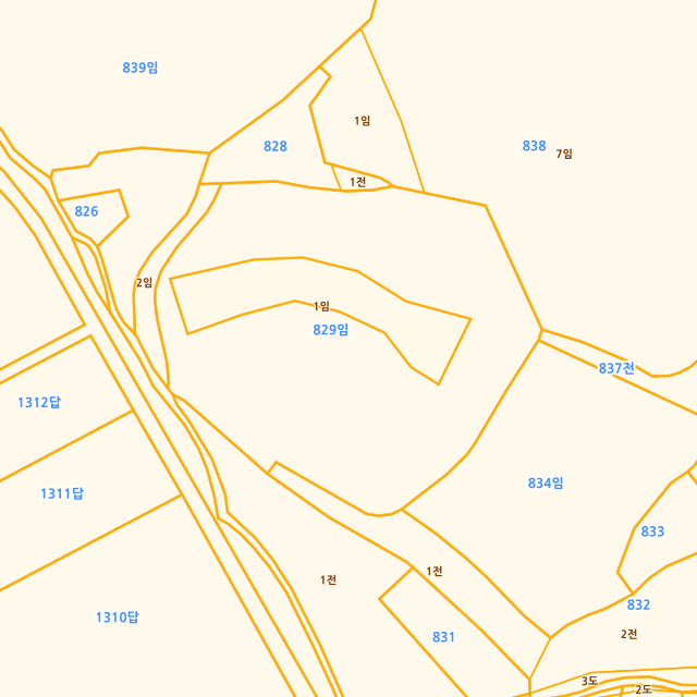 충청남도 태안군 원북면 이곡리 829 지적도