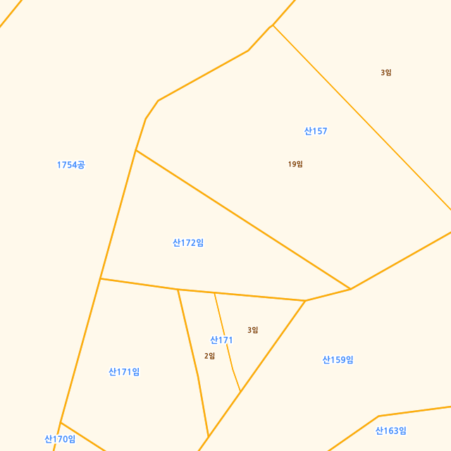 전라남도 여수시 중흥동 산172 지적도