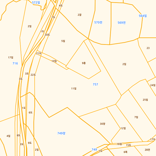 전라남도 해남군 산이면 대진리 757-11 지적도