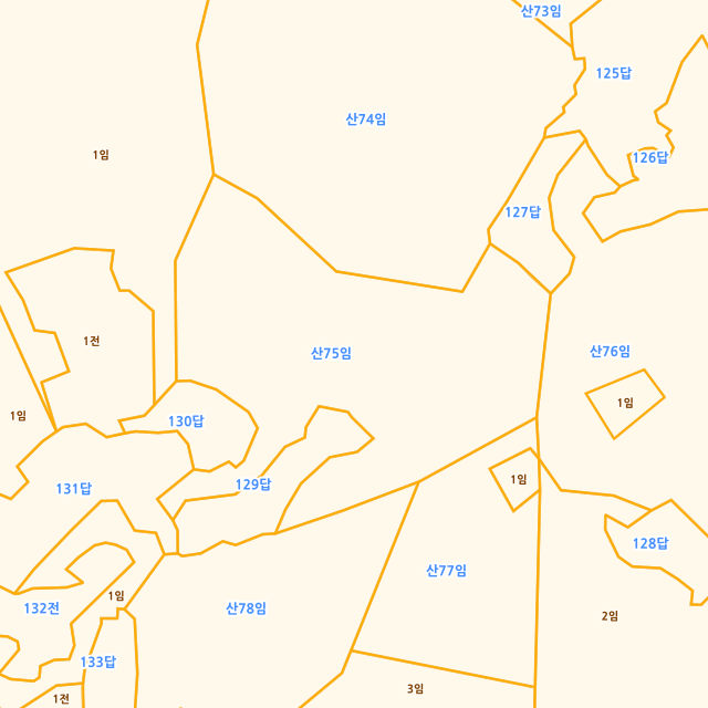 전라남도 해남군 화원면 영호리 산75 지적도