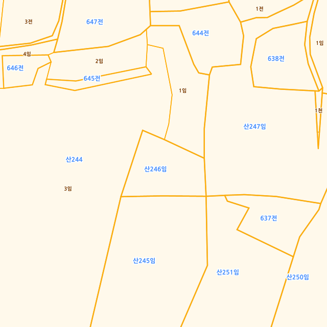 전라남도 완도군 소안면 미라리 산246 지적도