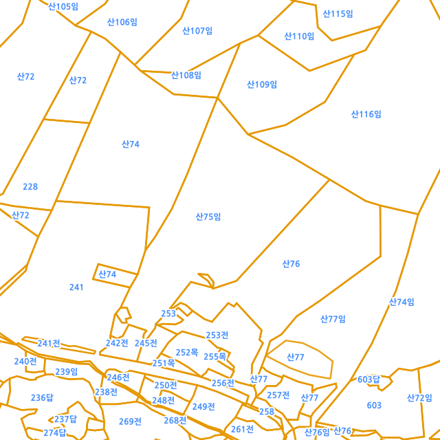 전라남도 진도군 임회면 명슬리 산75 지적도