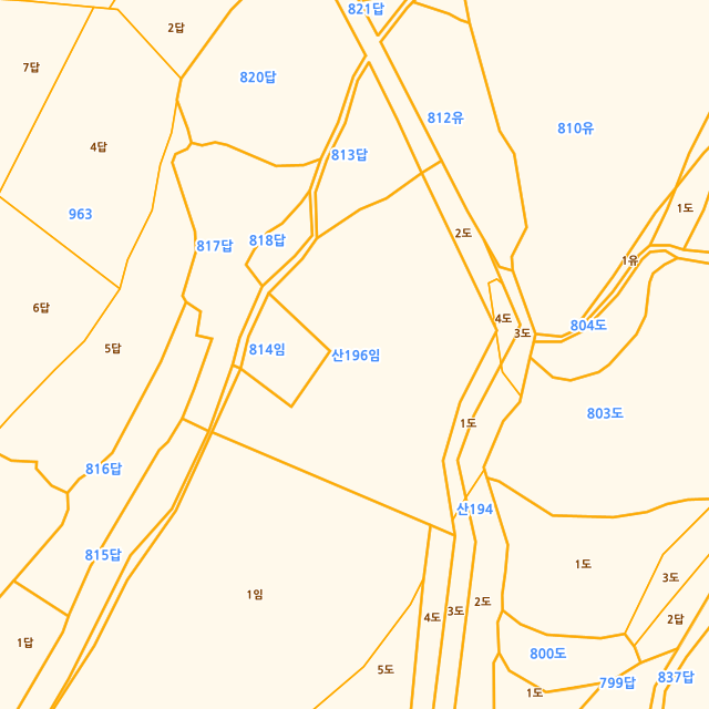 경상북도 포항시 북구 흥해읍 남송리 산196 지적도