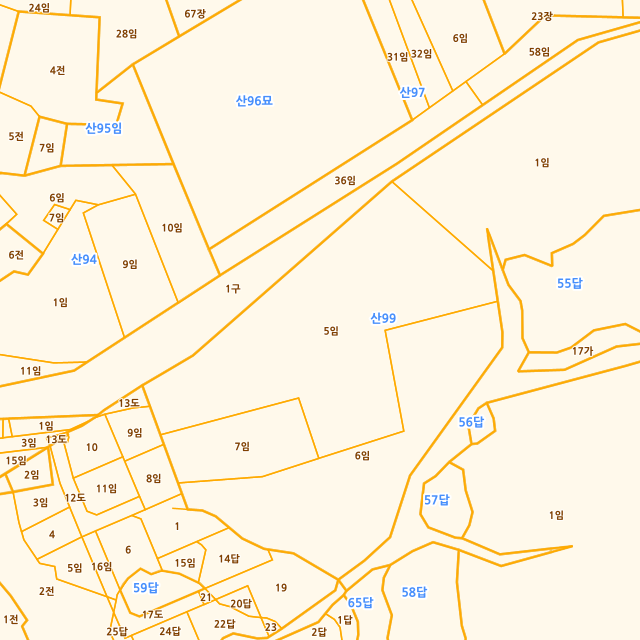 경상북도 경주시 외동읍 모화리 산99-5 지적도