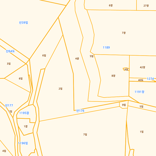 경상북도 경주시 천북면 화산리 산176-2 지적도