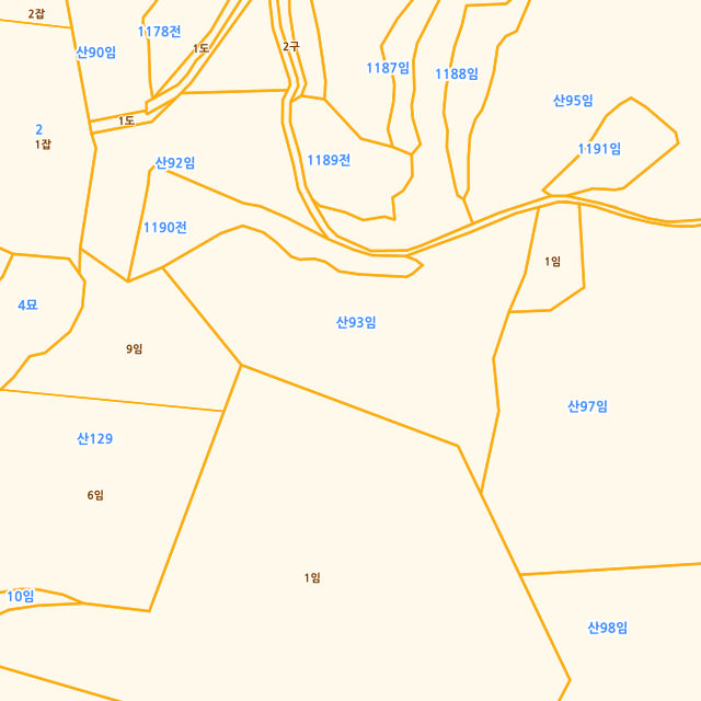 경상북도 영천시 금호읍 구암리 산93 지적도