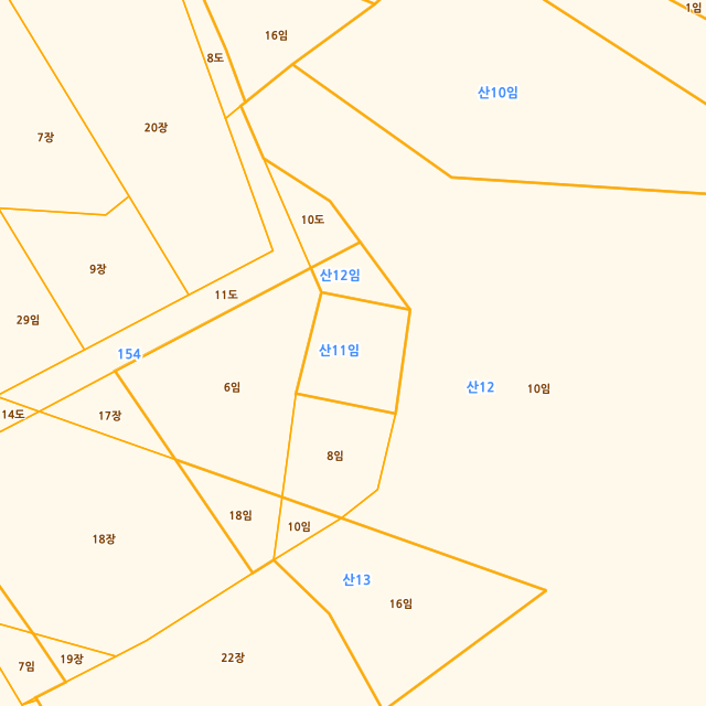 경상북도 영천시 북안면 임포리 산11 지적도