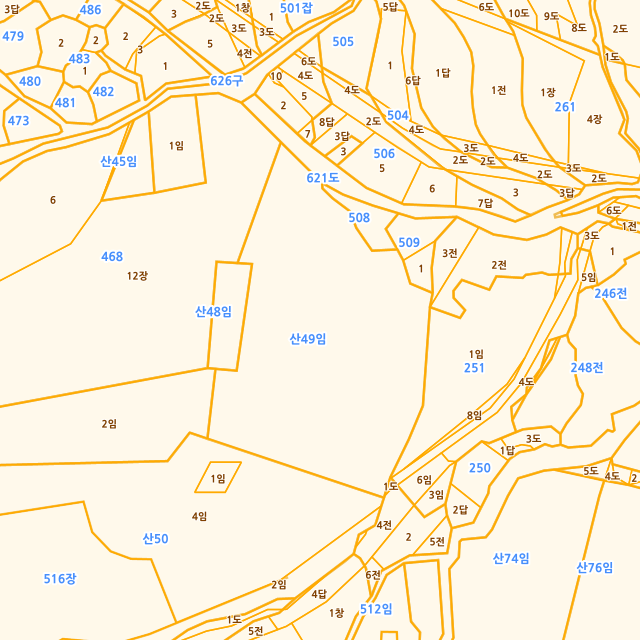 경상북도 경산시 와촌면 신한리 산49 지적도