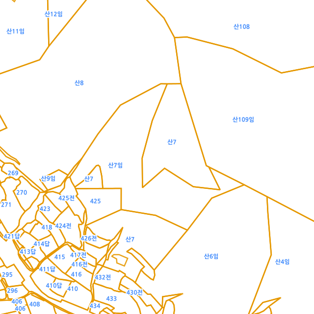 경상북도 청도군 이서면 신촌리 산7 지적도