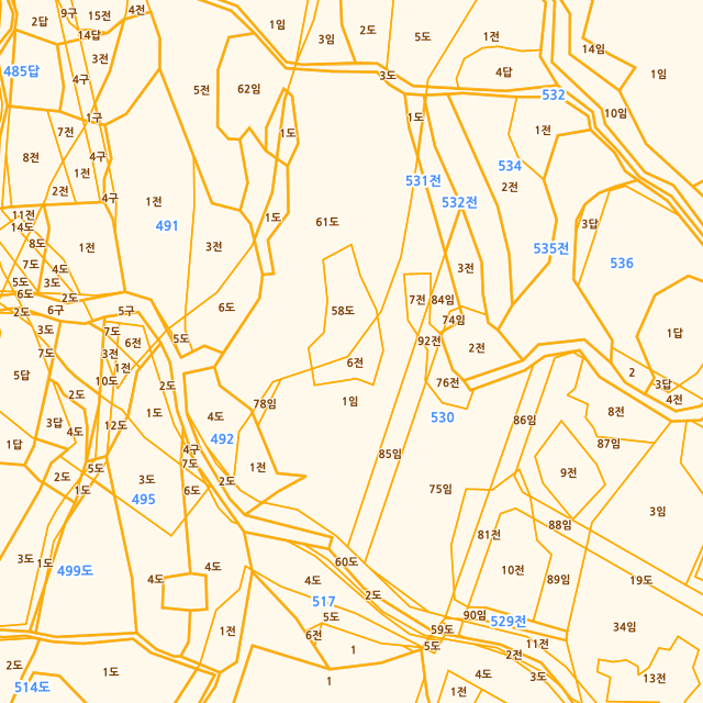 경상북도 울진군 후포면 삼율리 530-1 지적도