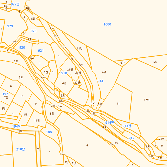 경상남도 진주시 금산면 장사리 918-16 지적도