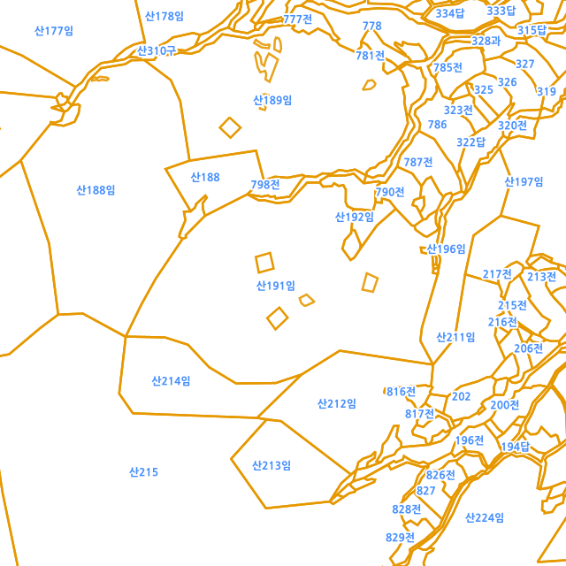 경상남도 진주시 명석면 신기리 산191 지적도