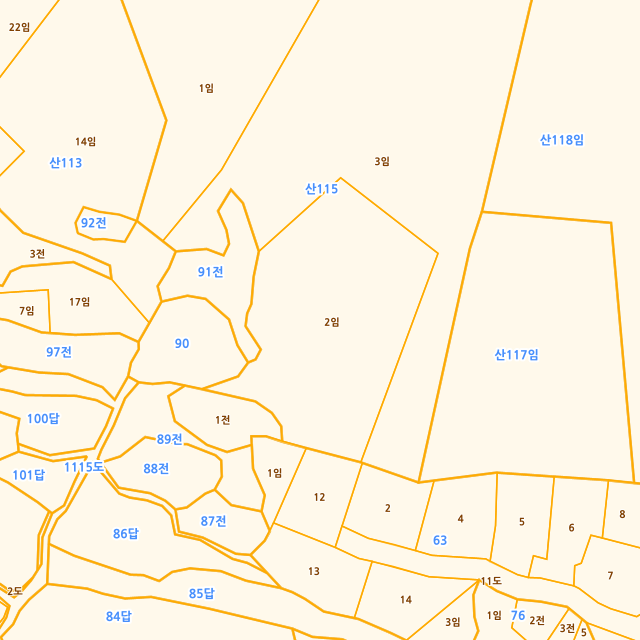 경상남도 거제시 연초면 오비리 산115-2 지적도