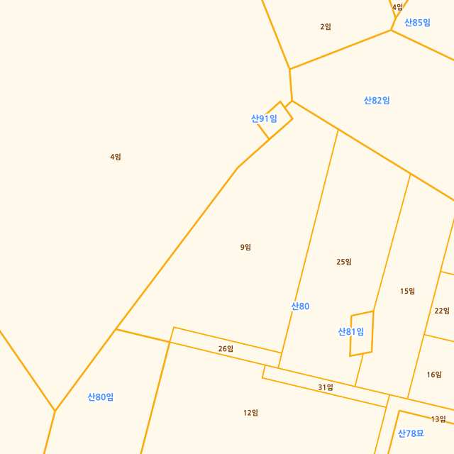 경상남도 양산시 용당동 산80-9 지적도
