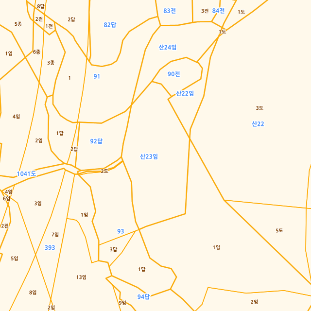 경상남도 양산시 명동 산23 지적도