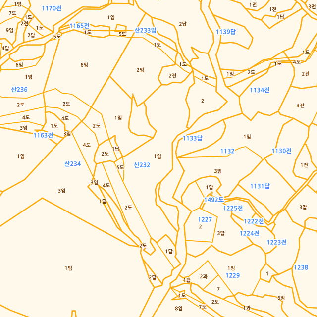 경상남도 남해군 설천면 문의리 산232-1 지적도