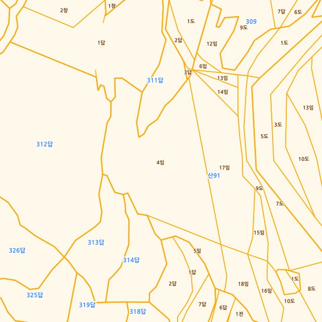 경상남도 하동군 금남면 송문리 산91-4 지적도