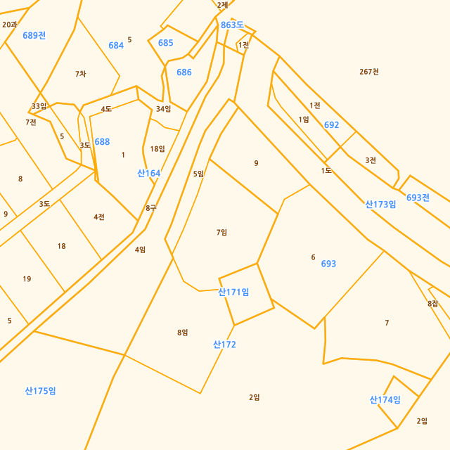 경상남도 산청군 신안면 하정리 산172-7 지적도