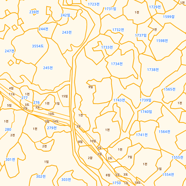 제주특별자치도 제주시 구좌읍 한동리 1549-9 지적도