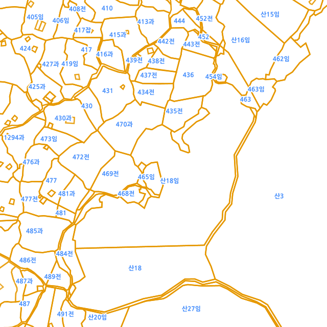 제주특별자치도 서귀포시 안덕면 덕수리 산18 지적도