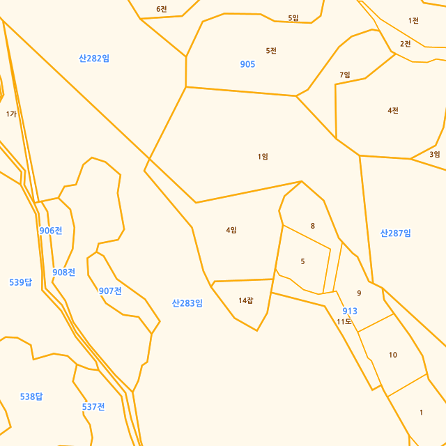 강원특별자치도 강릉시 홍제동 산283-4 지적도