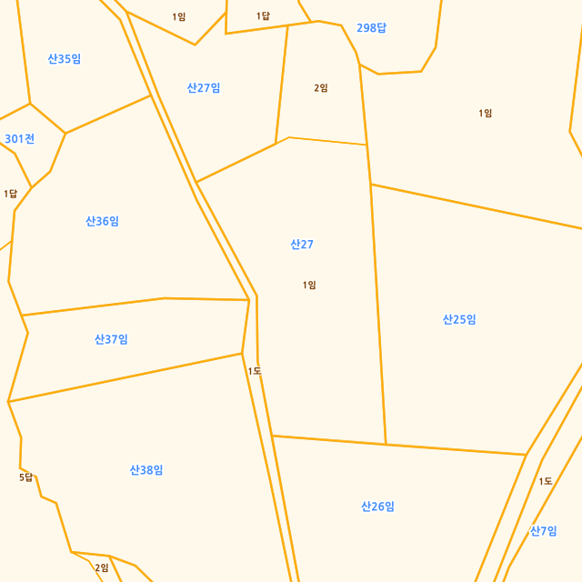 강원특별자치도 강릉시 사천면 미노리 산27-1 지적도