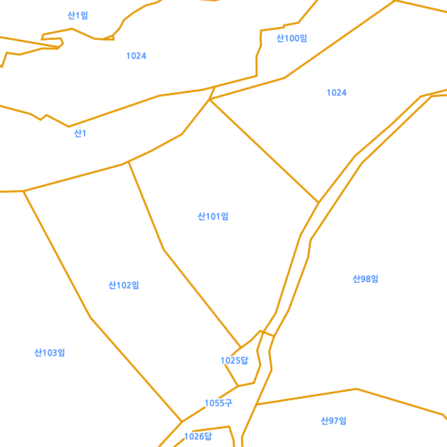 강원특별자치도 고성군 죽왕면 야촌리 산101 지적도
