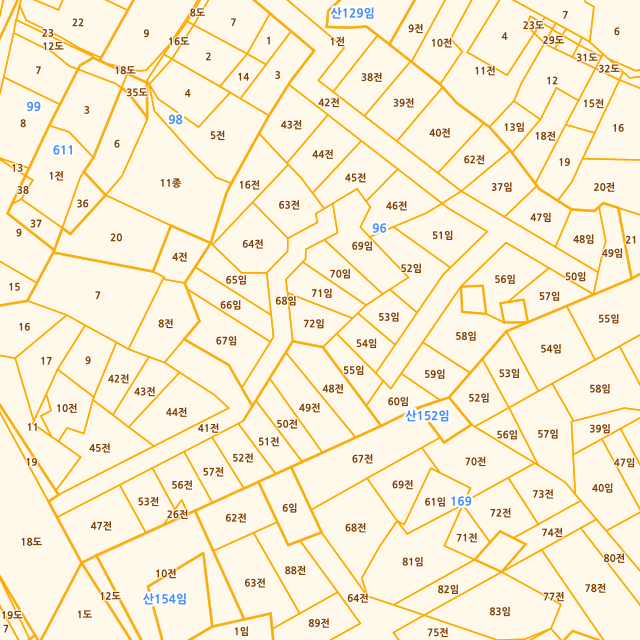 전북특별자치도 군산시 개정면 발산리 96-72 지적도